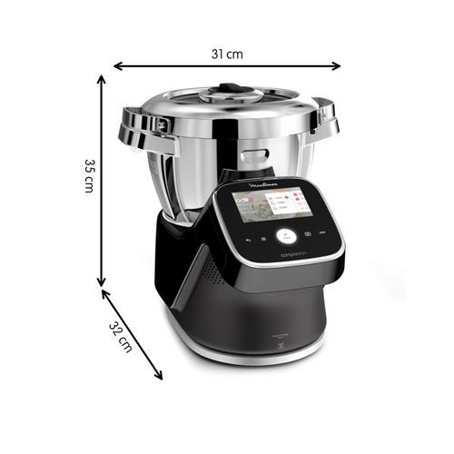 Robot cuiseur moulinex i-companion touch pro xl hf93d810 1550 w noir - Imagen 3